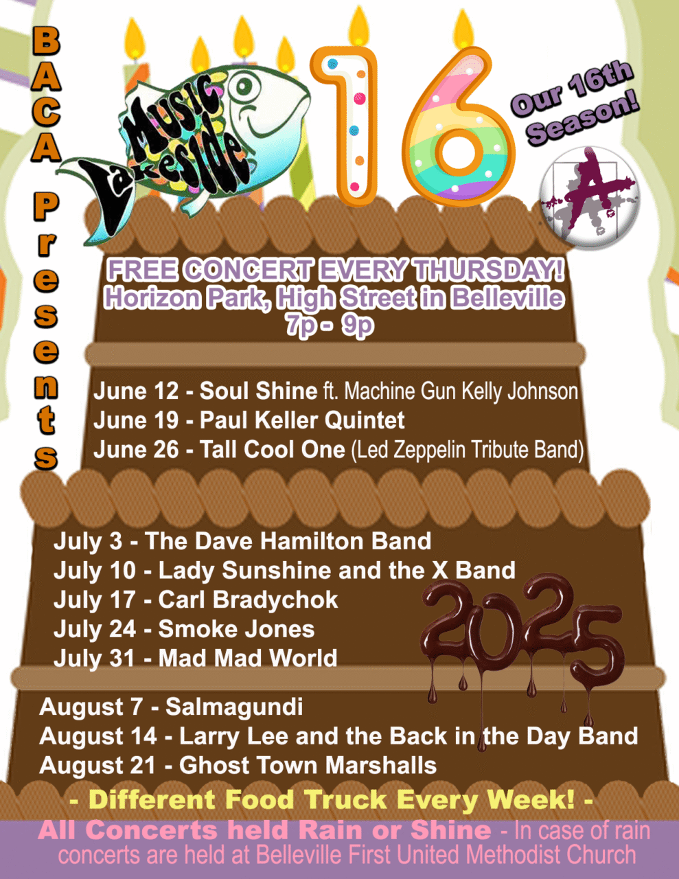Music Lakeside Lineup Post Card